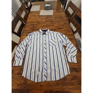Def Jam University Men's Long Sleeve Shirt Blue Striped, XXL Vintage Y2k  Sku23